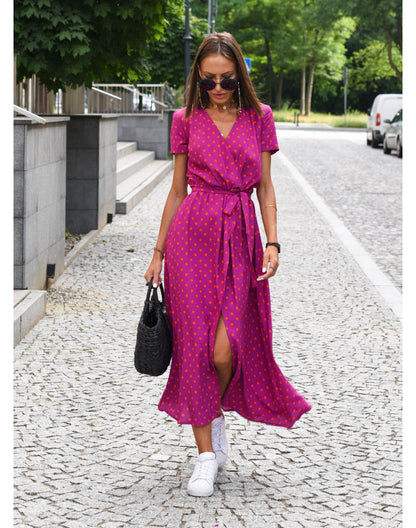 Lorena Floral Wrap Midi Dress