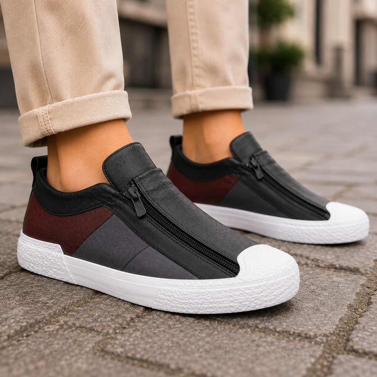 Men's Leather Orthopedic Slip-On Sneakers