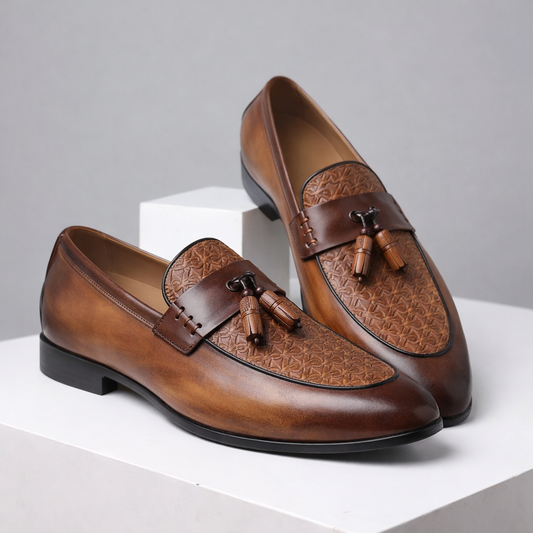 Calvino Leather Tassel Orthopedic Loafers