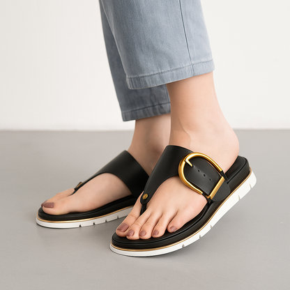 Serena Adjustable Strap Flat Sandals