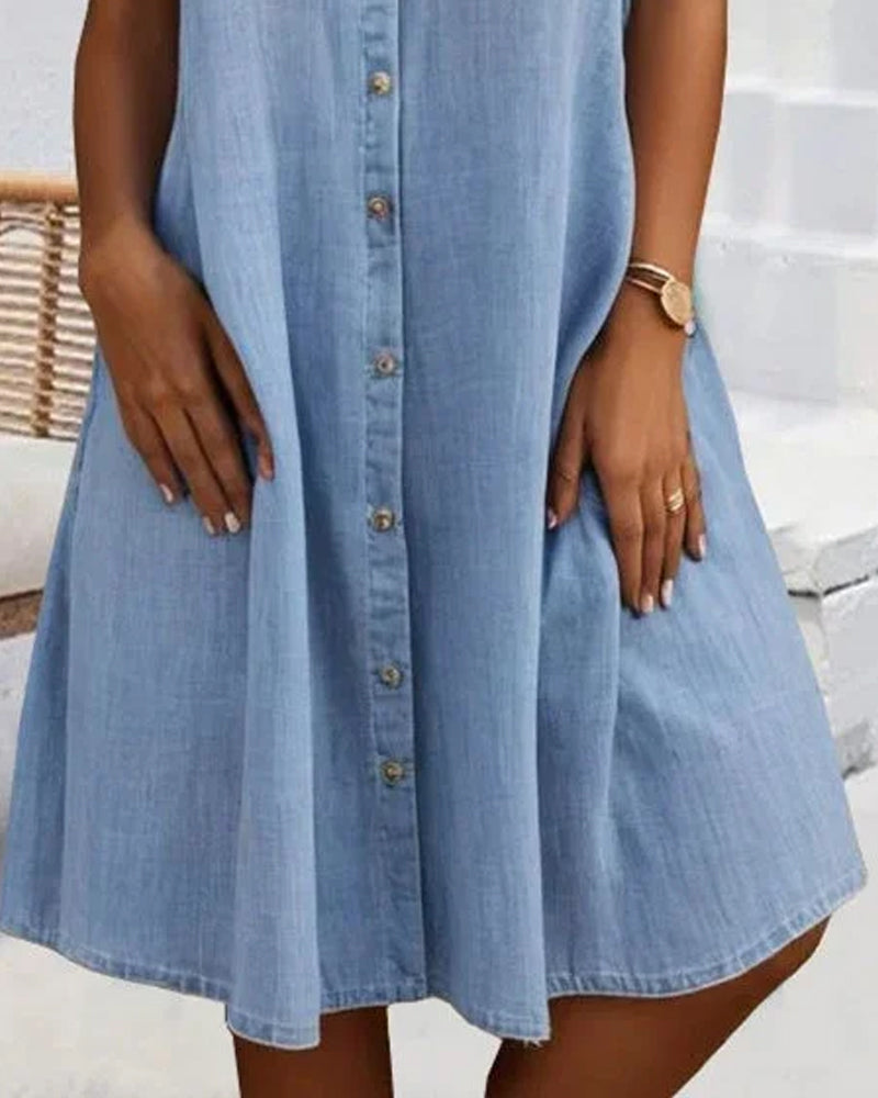 Lightweight Button-Down Shirt Dress
