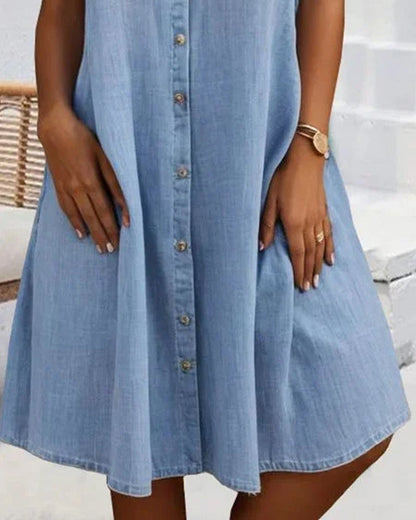 Lightweight Button-Down Shirt Dress