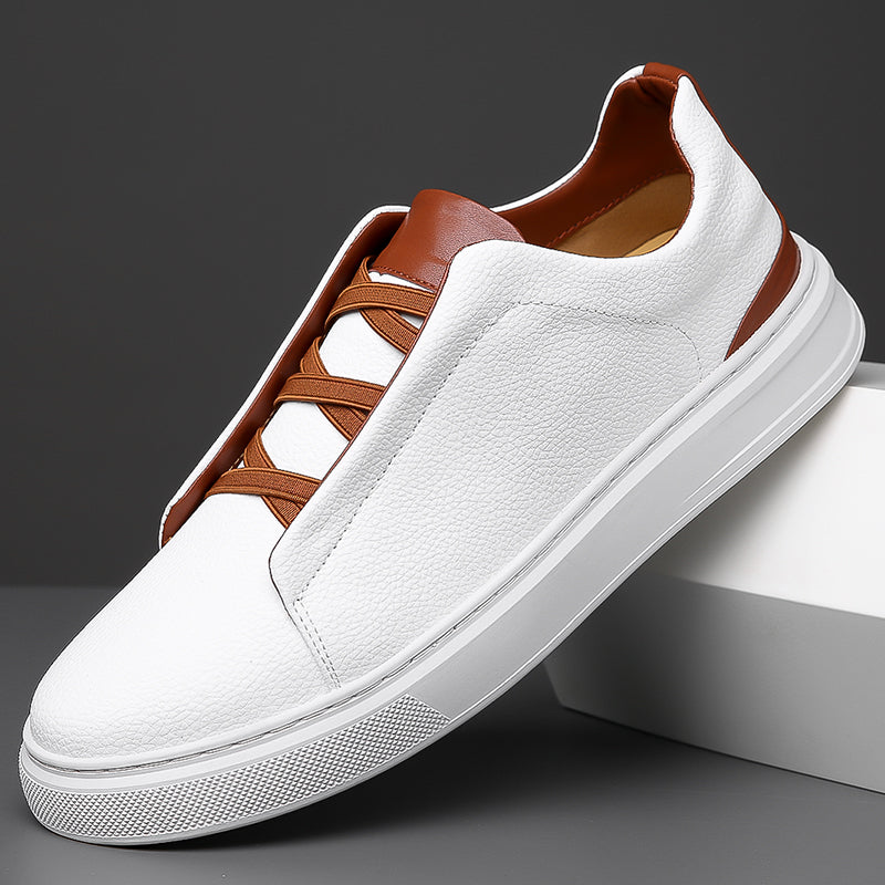 Calvino Pebbled Leather Dress Shoes