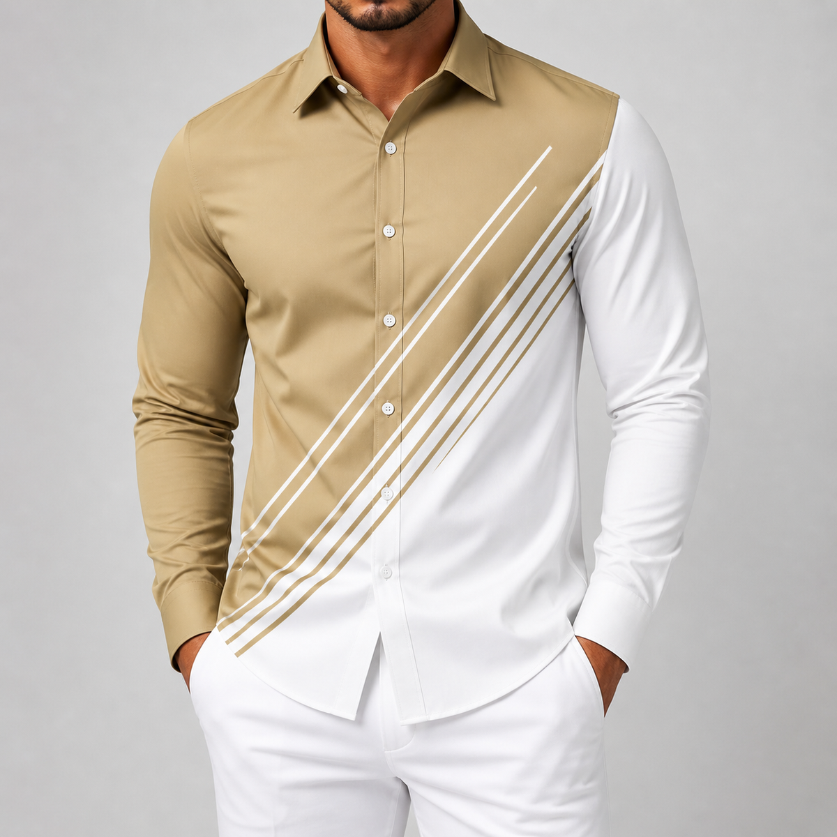 Men's Silk Button-Up Shirt