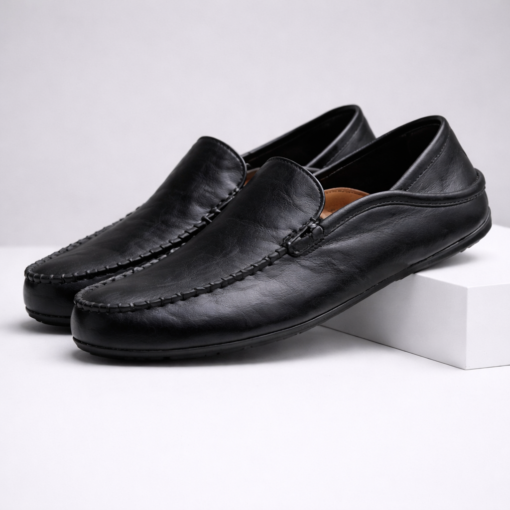 Montari Leather Slip-On Orthopedic Loafers