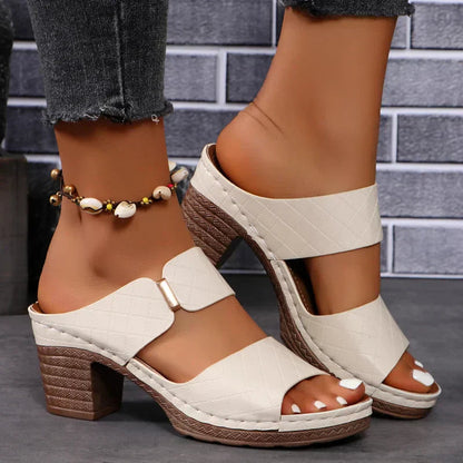 Solara Arch Support Block Heel Sandals