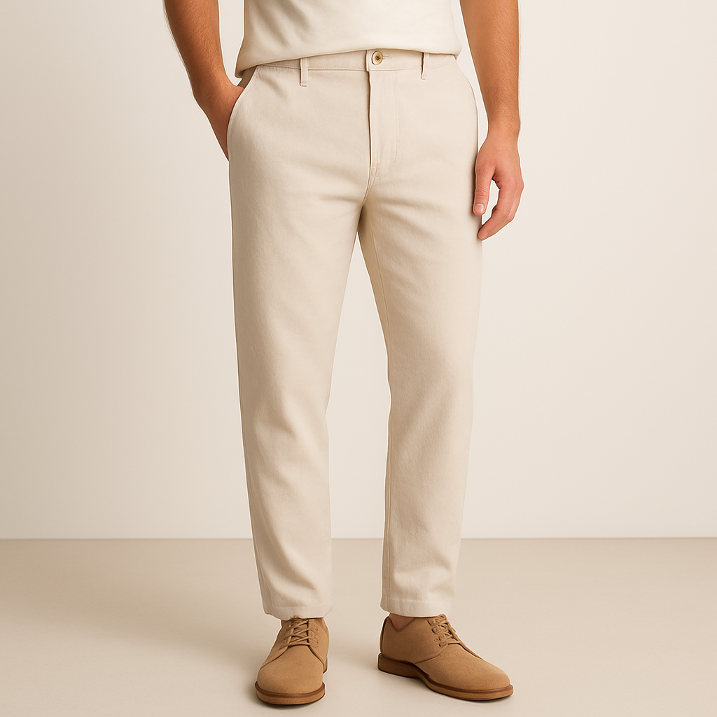 Men's Linen-Cotton Tapered Pants