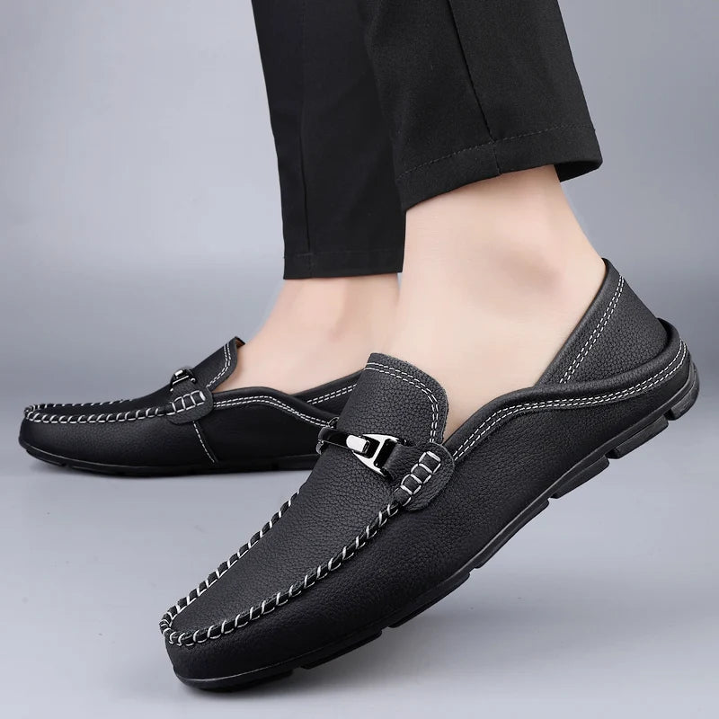 Montaro Leather Slip-On Loafers