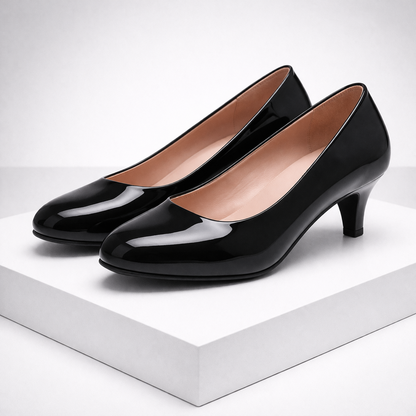 Sylvana Glossy Leather Orthopedic Pumps