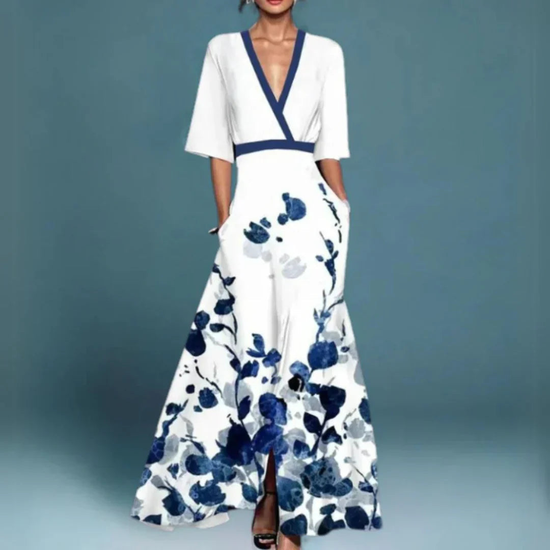 Floral V-Neck Maxi Dress