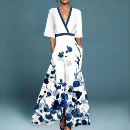 Floral V-Neck Maxi Dress
