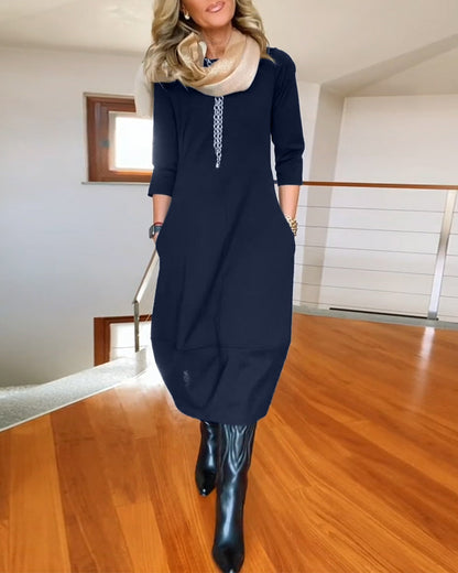 Midi Dress with Pockets