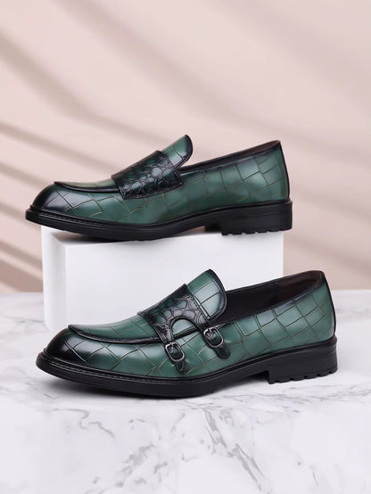 Ravello Orthopedic Leather Double Monk Strap Shoes