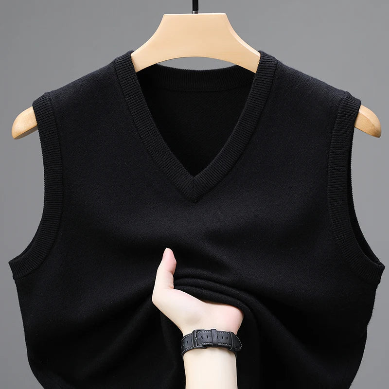 Men's Wool V-Neck Sweater Vest