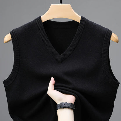 Men's Wool V-Neck Sweater Vest