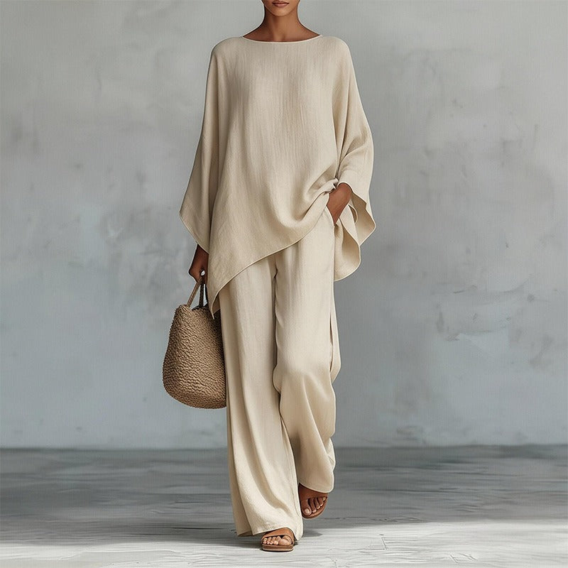Linen Wide-Leg 2-Piece Set