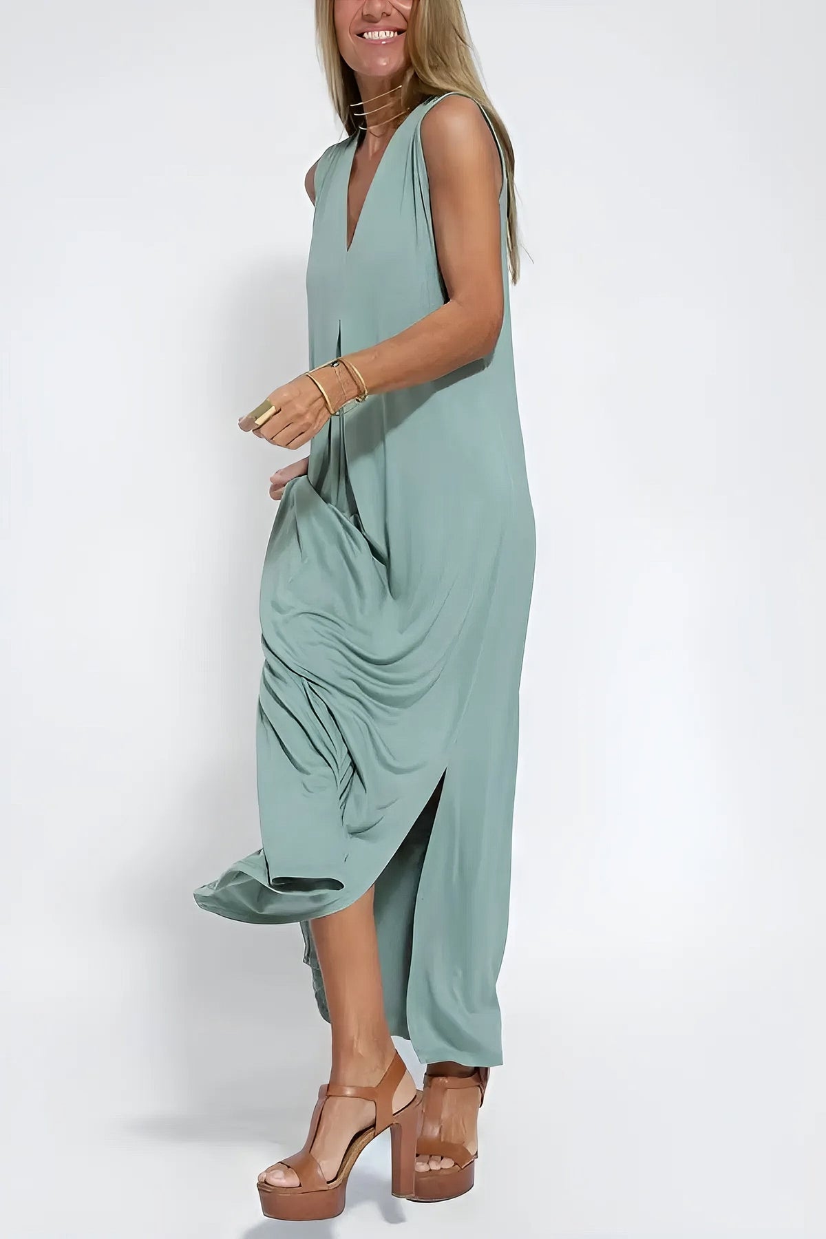 Draped Maxi Dress