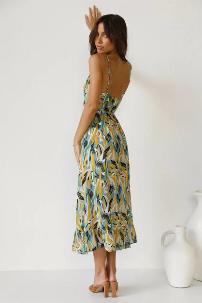 Floral Spaghetti Strap Midi Dress