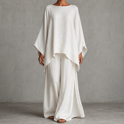 Linen Wide-Leg 2-Piece Set