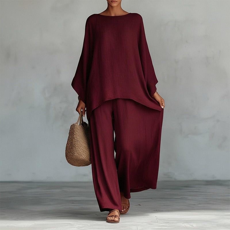 Linen Wide-Leg 2-Piece Set
