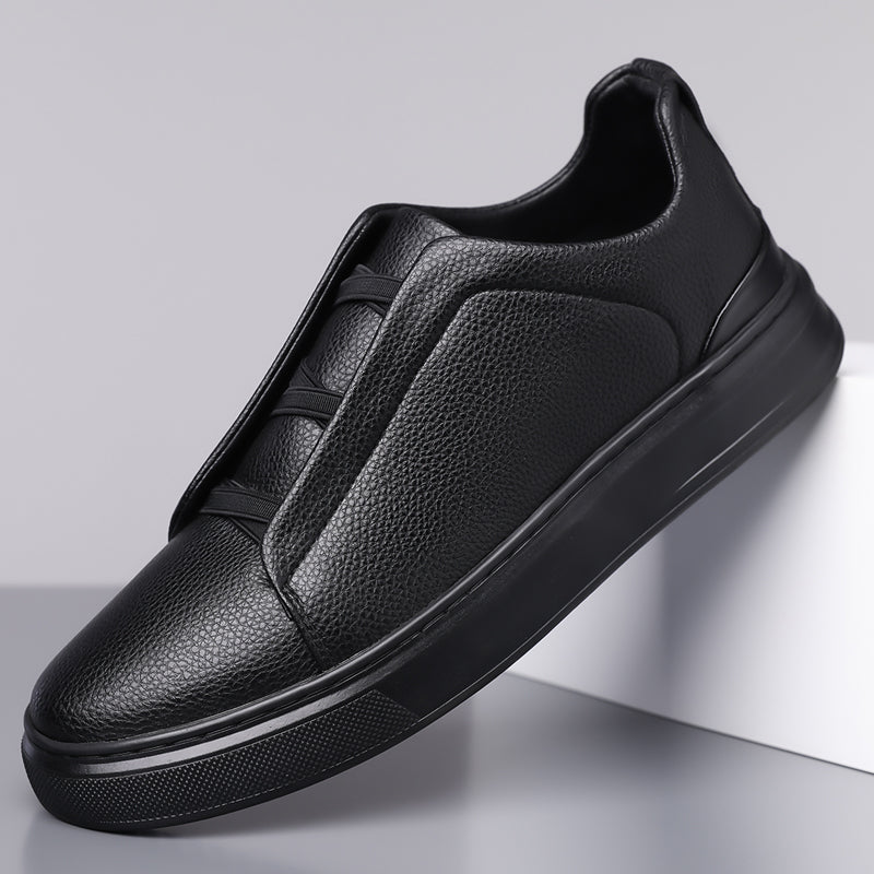 Calvino Pebbled Leather Dress Shoes