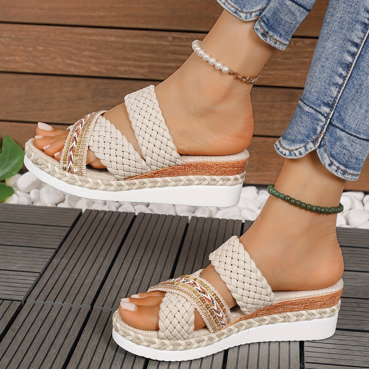 Solana Woven Slip-On Sandals