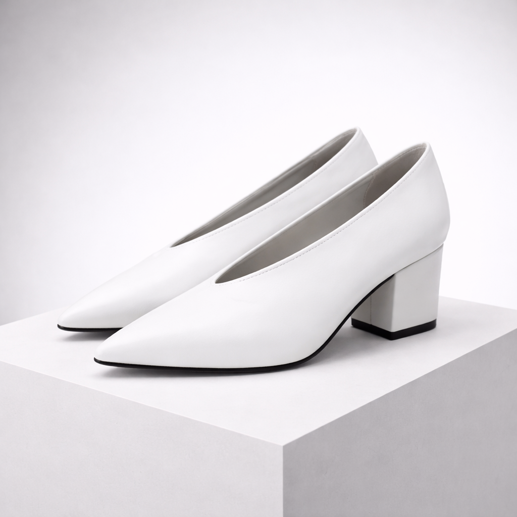 Bellini Italian Leather Block Heels