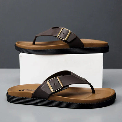 Celina Vegan Leather Flat Sandals