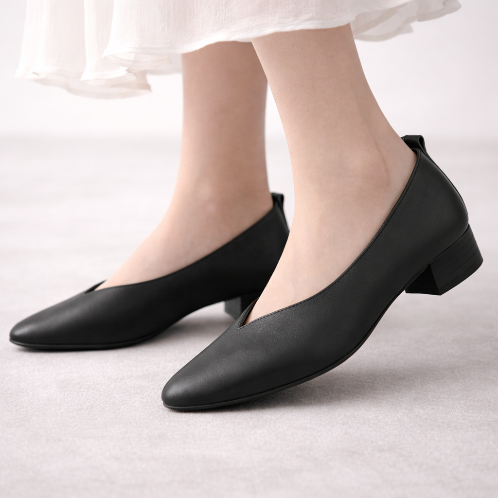 Bellara Italian Leather Block Heel Pumps