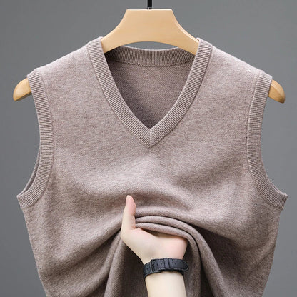 Men's Wool V-Neck Sweater Vest