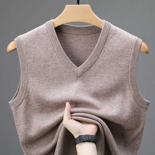 Men's Wool V-Neck Sweater Vest