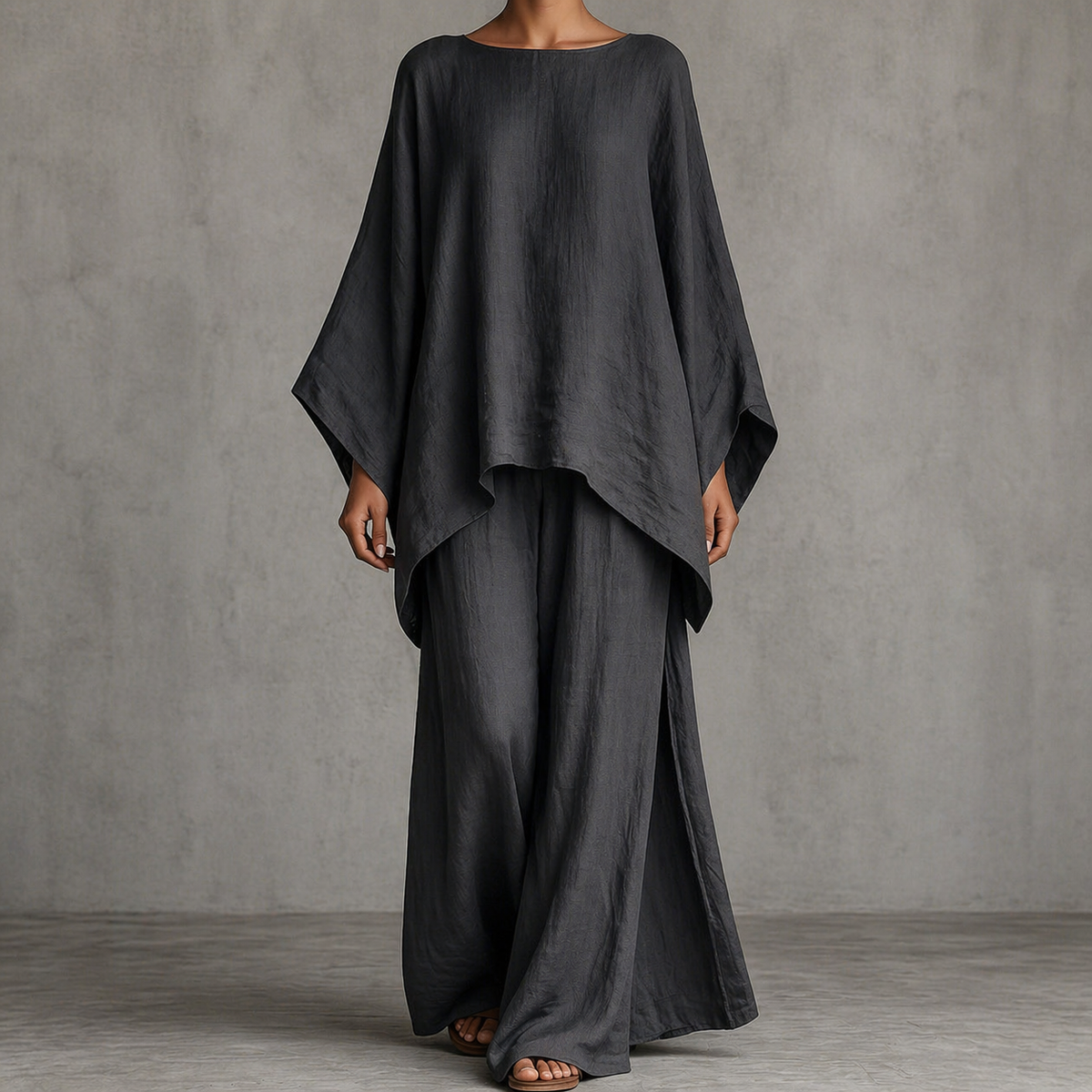 Linen Wide-Leg 2-Piece Set