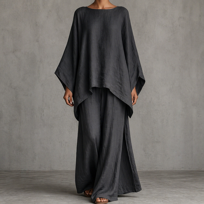 Linen Wide-Leg 2-Piece Set
