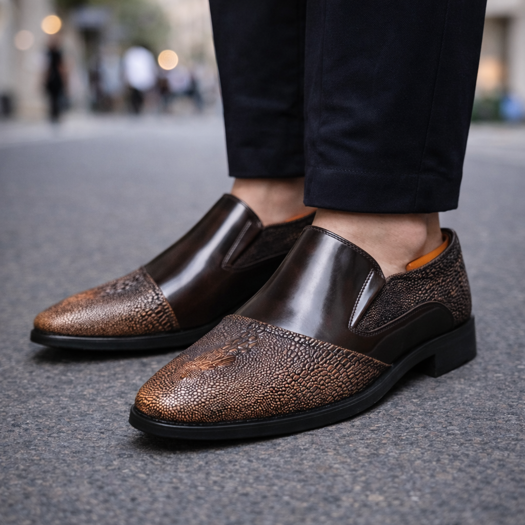 Montaro Leather Slip-On Orthopedic Sneakers