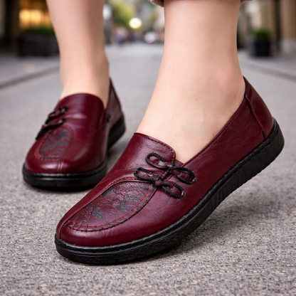 Celestia Leather Slip-On Orthopedic Shoes
