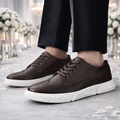 Carelli Orthopedic Leather Low-Top Sneakers