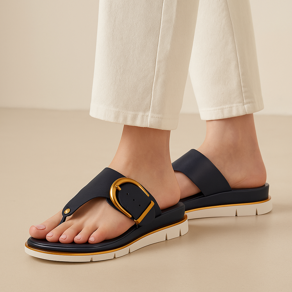 Serena Adjustable Strap Flat Sandals