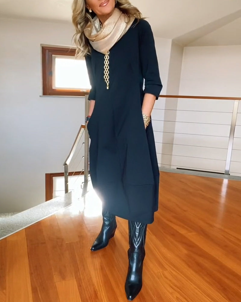 Midi Dress with Pockets