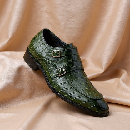 Calvino Leather Monk Strap Orthopedic Dress Shoes