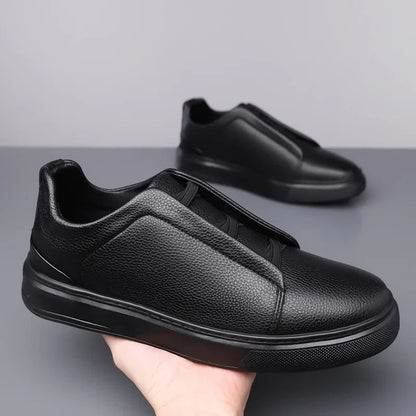 Calvino Pebbled Leather Dress Shoes