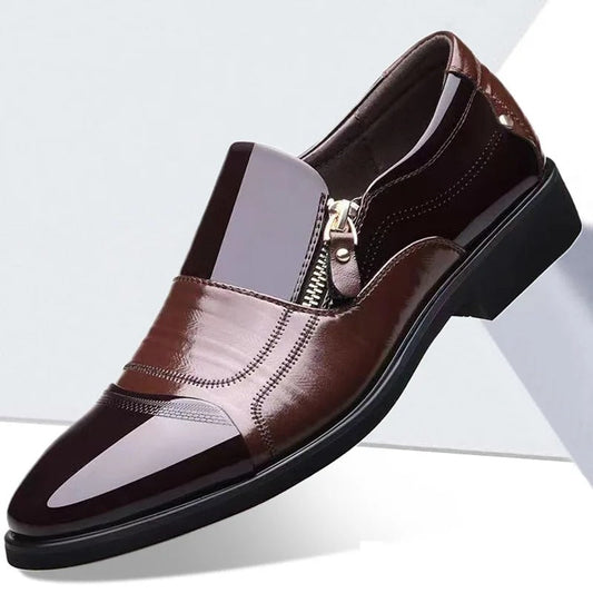 Men's Leather Side-Zip Orthopedic Shoes