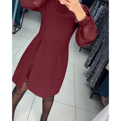 Puff Sleeve Midi Dress