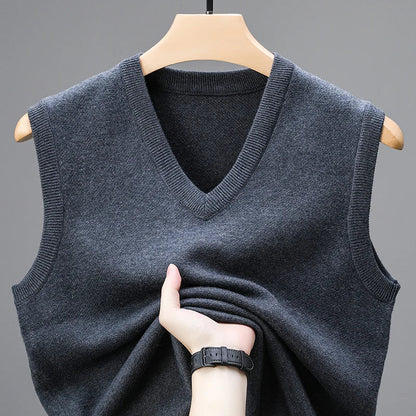Men's Wool V-Neck Sweater Vest