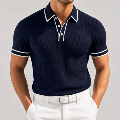 Men's Knit Button-Up Shirt