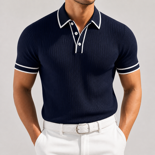 Men's Knit Button-Up Shirt