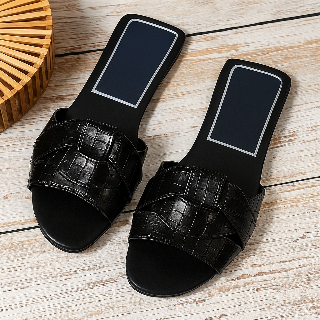 Avalyn Cushioned Slide Sandals