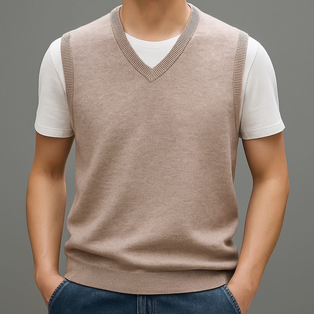 Men's Wool V-Neck Sweater Vest