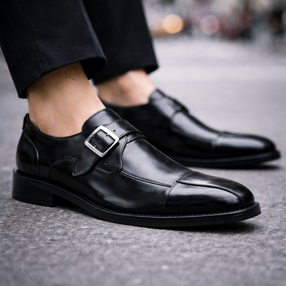 Donovan Leather Monk Strap Orthopedic Loafers