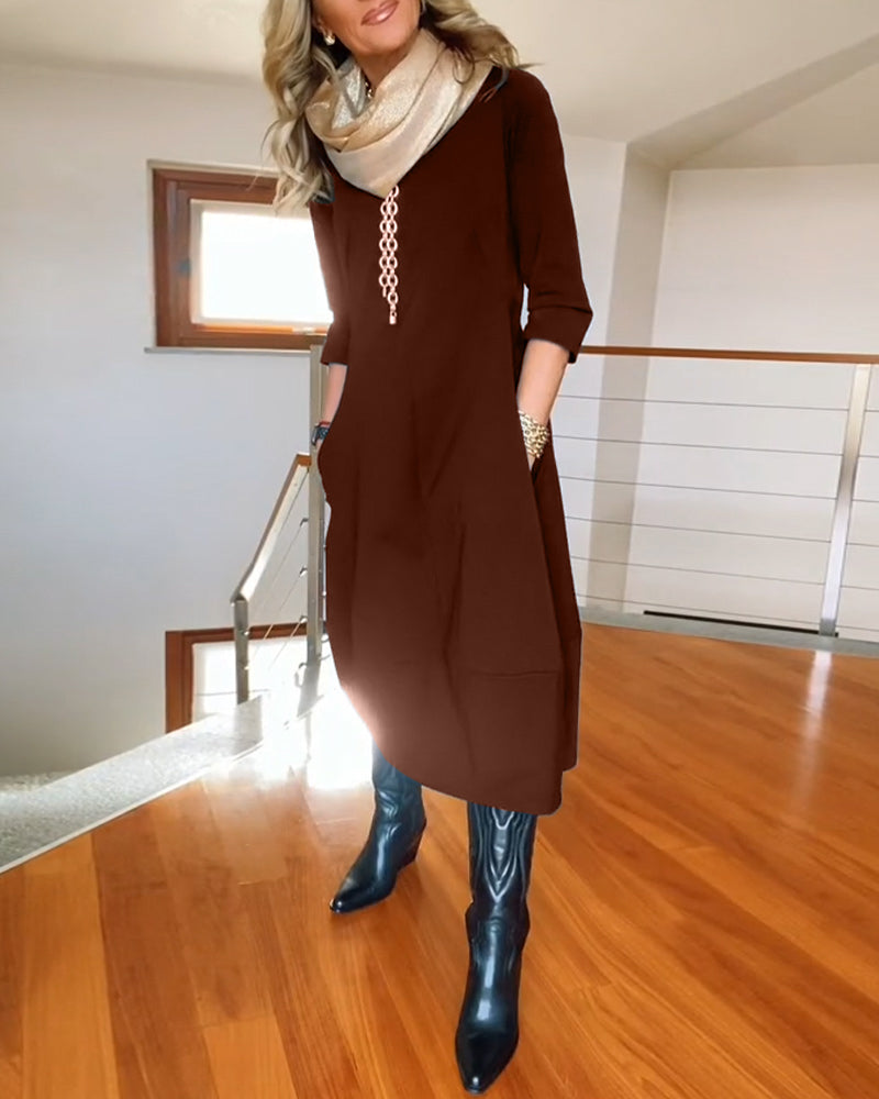 Midi Dress with Pockets