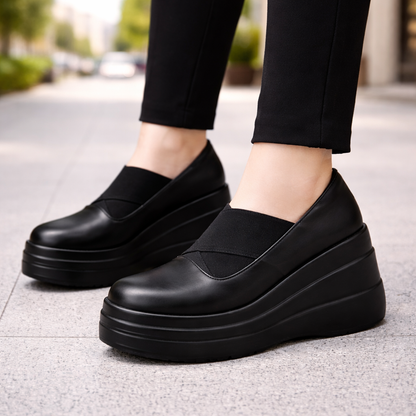 Celina Leather Platform Orthopedic Shoes